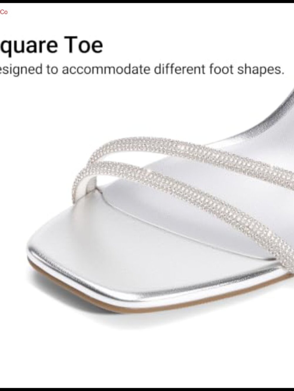 Women's Chunky Block Heel Sandals with Rhinestone Ankle Strap - Picture 4 of 6